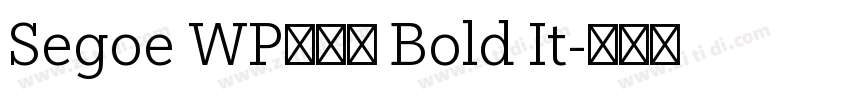 Segoe WP兰亭黑 Bold It字体转换